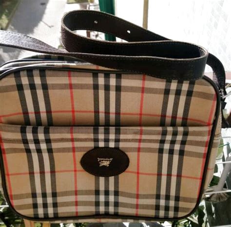 borsa sacca burberry blu vintage